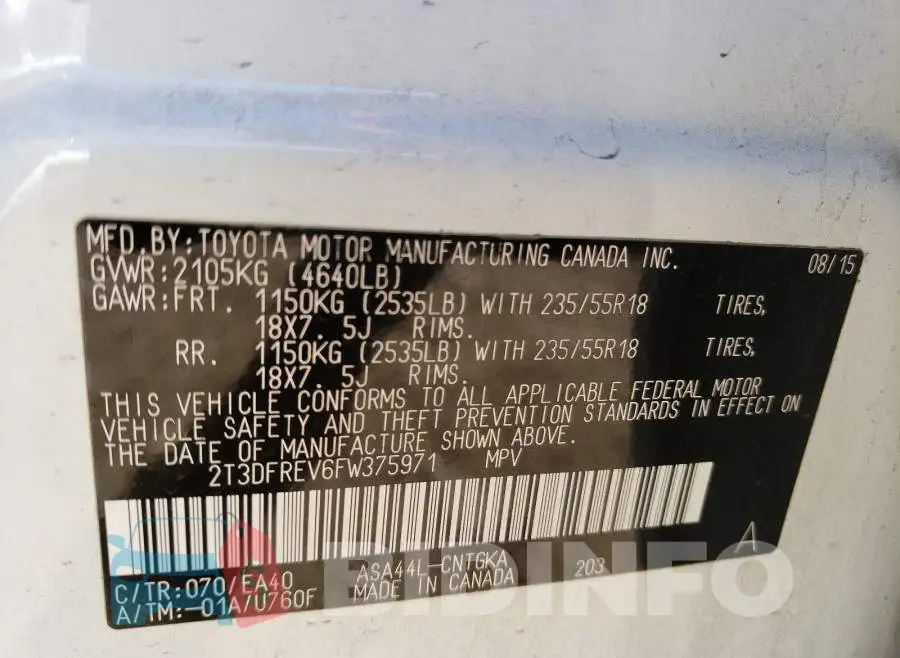 2T3DFREV6FW375971 Photo# 10