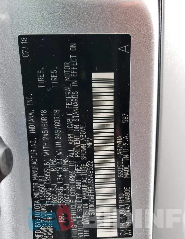 5TDKZRFH8JS548522 Photo# 14