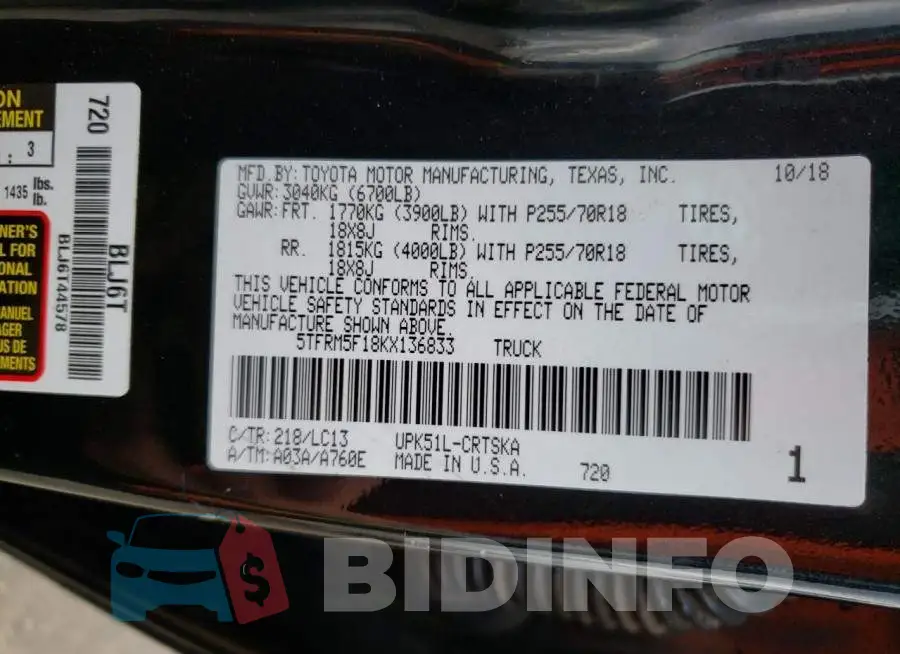 5TFRM5F18KX136833 Photo# 12