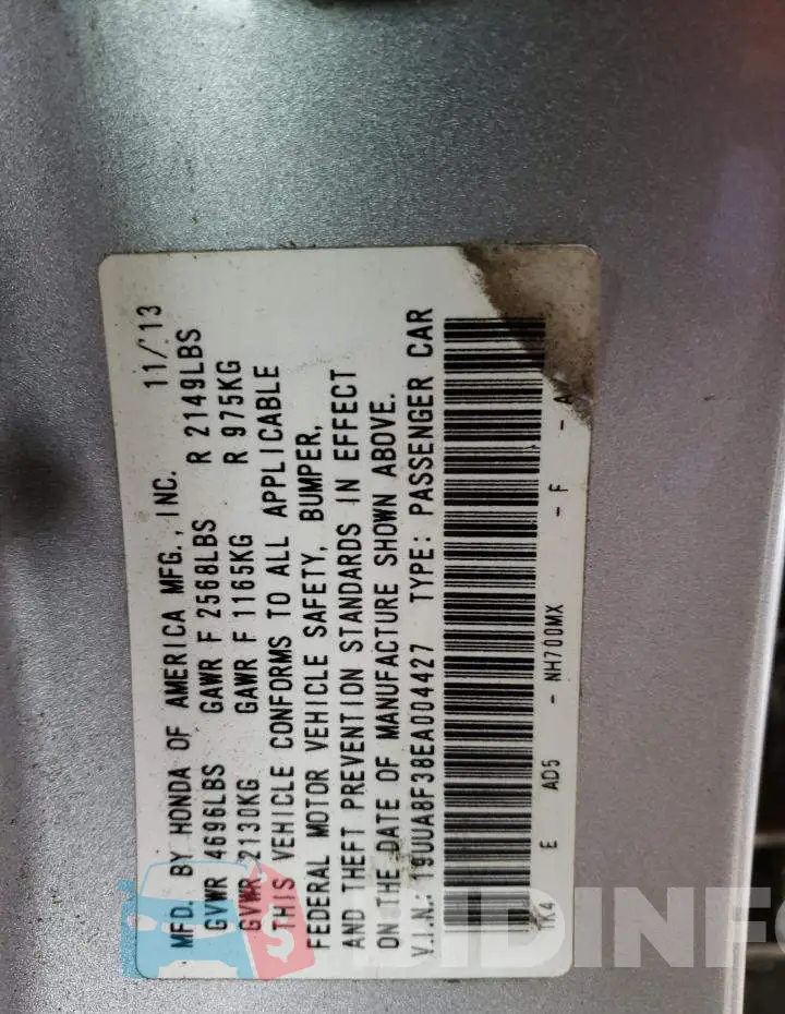 19UUA8F38EA004427 Photo# 12