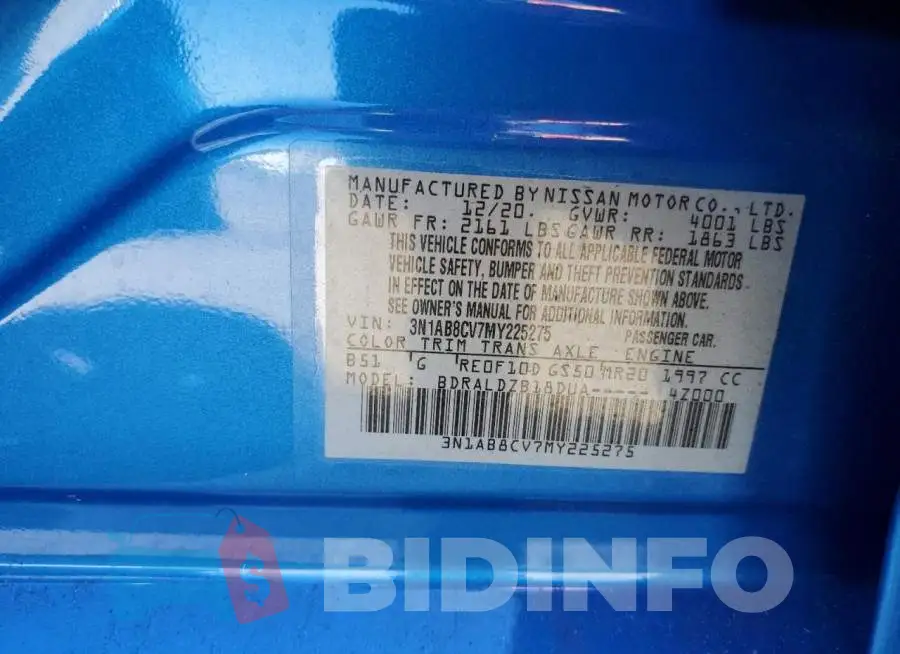 3N1AB8CV7MY225275 Photo# 12