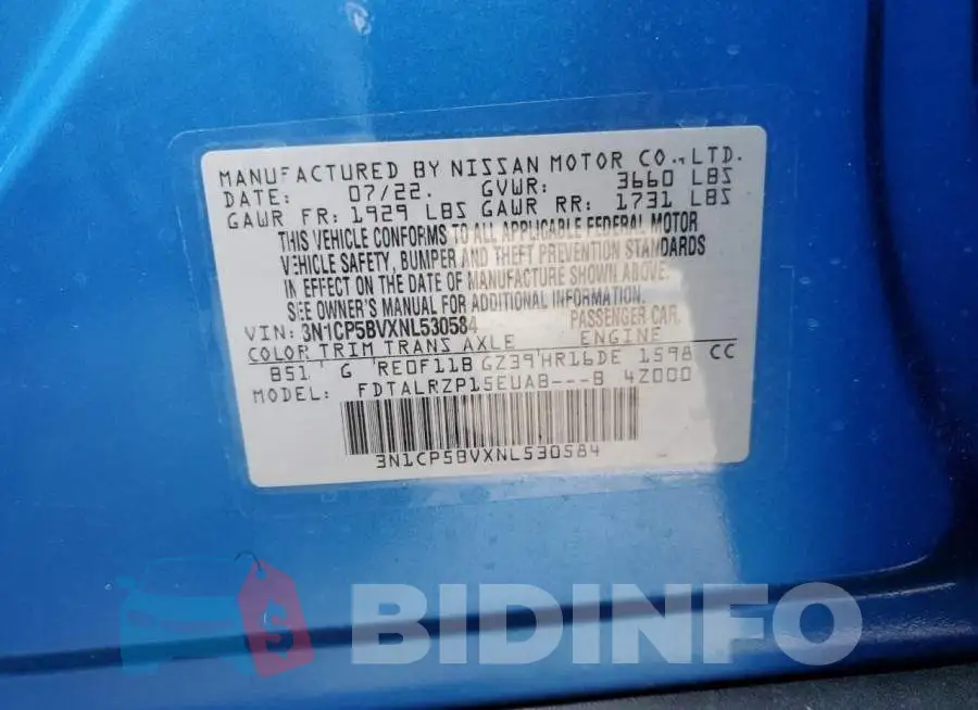 3N1CP5BVXNL530584 Photo# 13