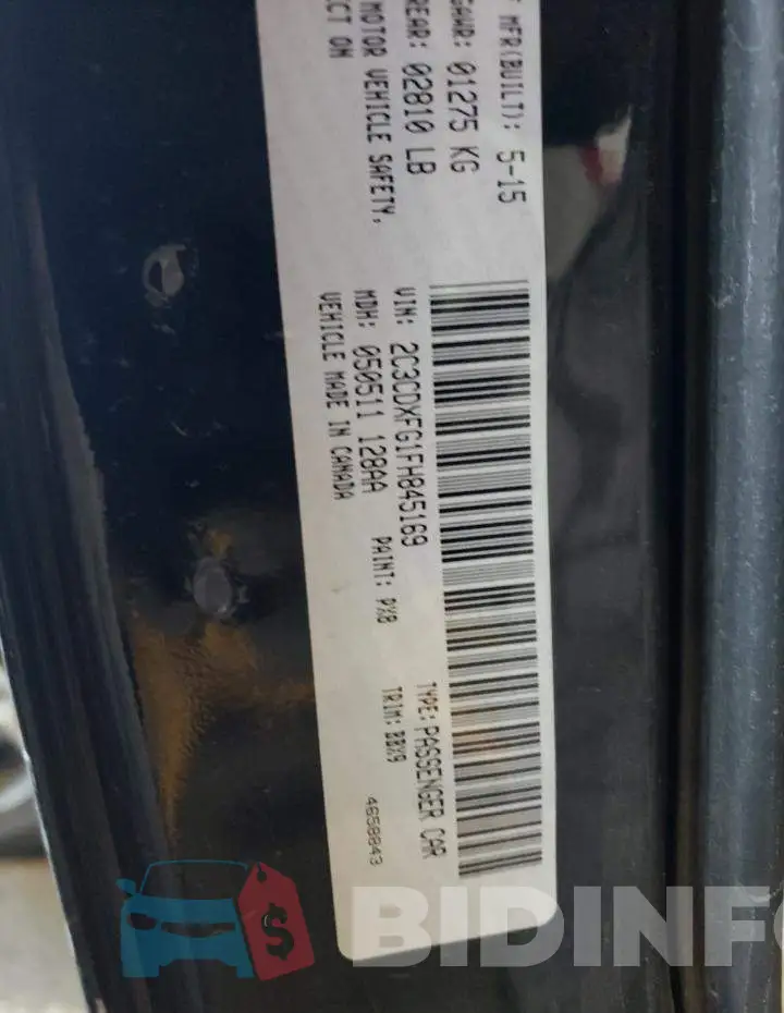 2C3CDXFG1FH845169 Photo# 13
