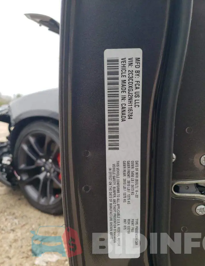 2C3CDXGJ2NH116784 Photo# 12