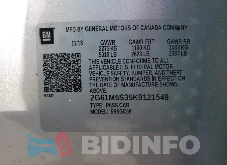 2G61M5S35K9121549 Photo# 12