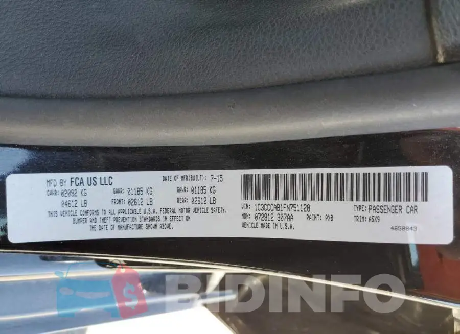 1C3CCCAB1FN751128 Photo# 10