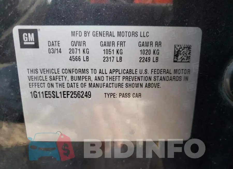 1G11E5SL1EF256249 Photo# 12