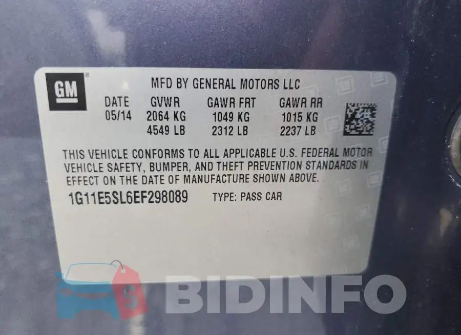 1G11E5SL6EF298089 Photo# 12