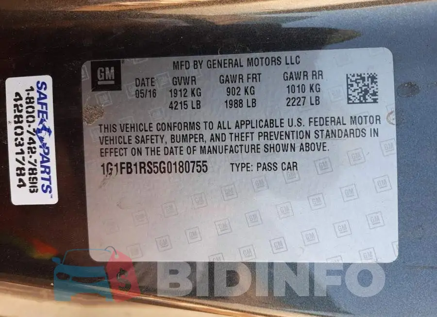 1G1FB1RS5G0180755 Photo# 12