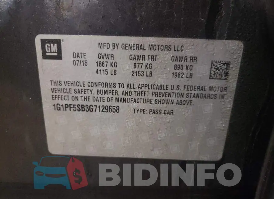 1G1PF5SB3G7129658 Photo# 12
