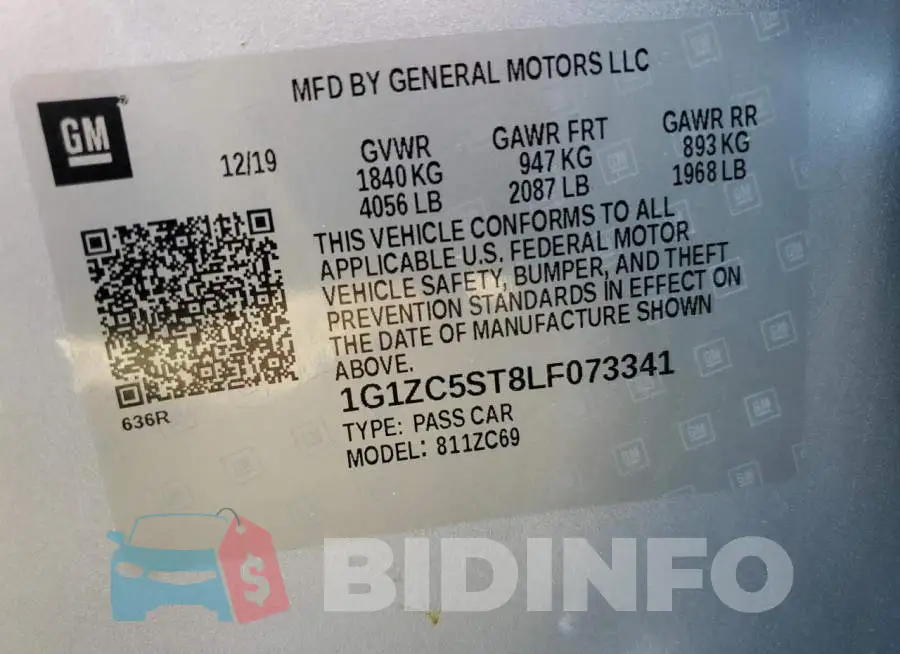 1G1ZC5ST8LF073341 Photo# 10