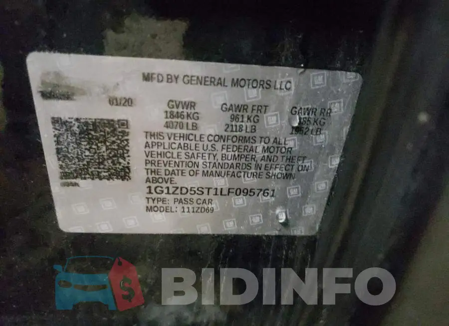 1G1ZD5ST1LF095761 Photo# 12