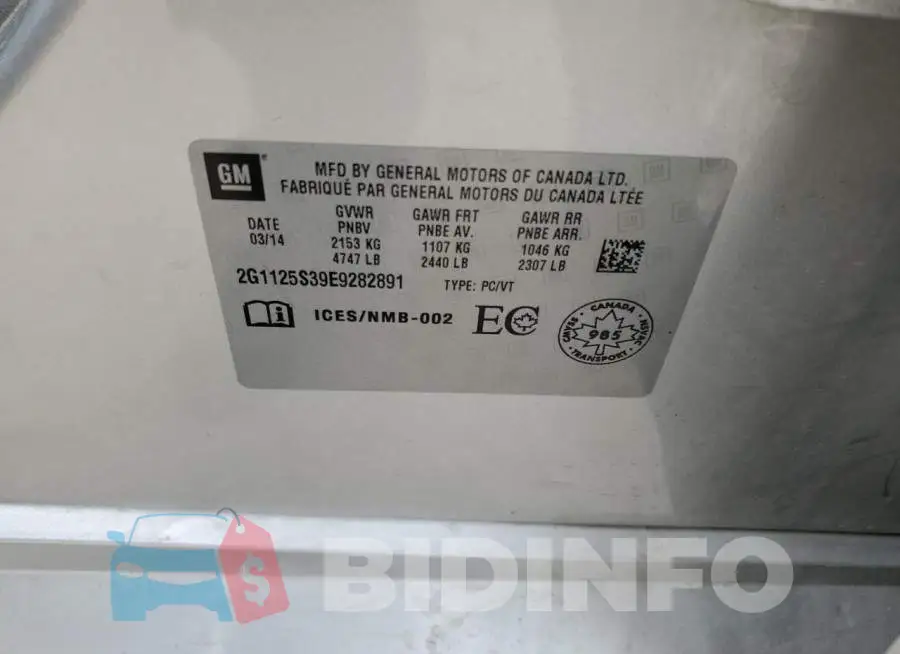 2G1125S39E9282891 Photo# 13