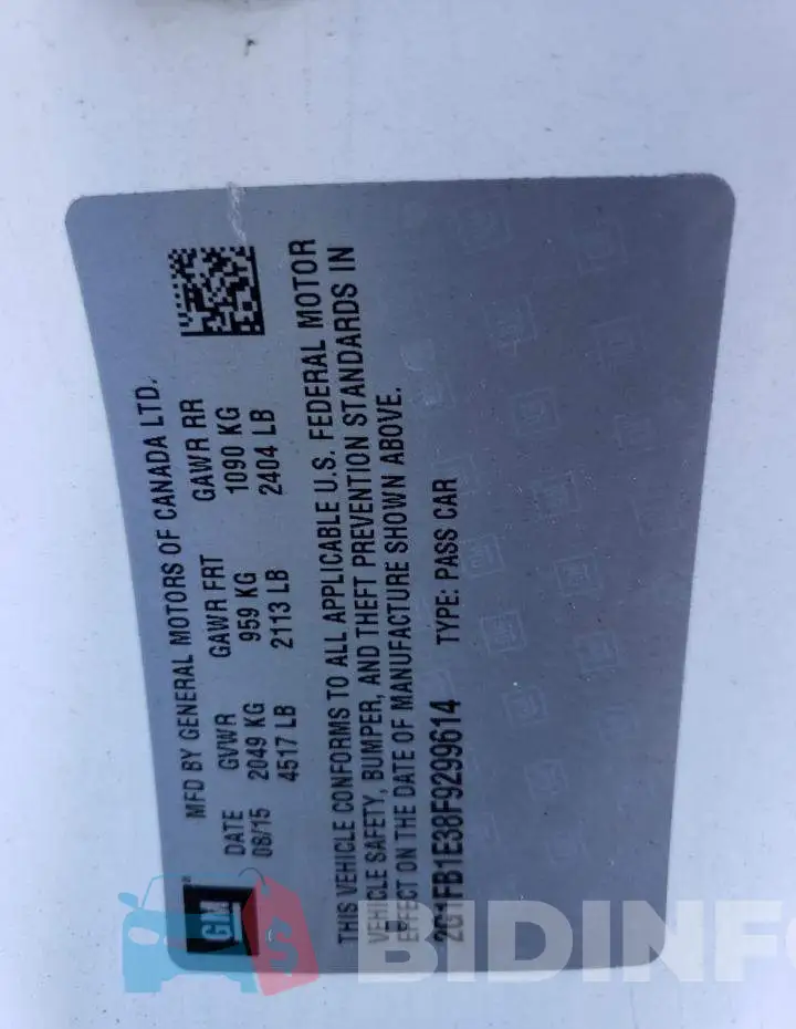 2G1FB1E38F9299614 Photo# 13
