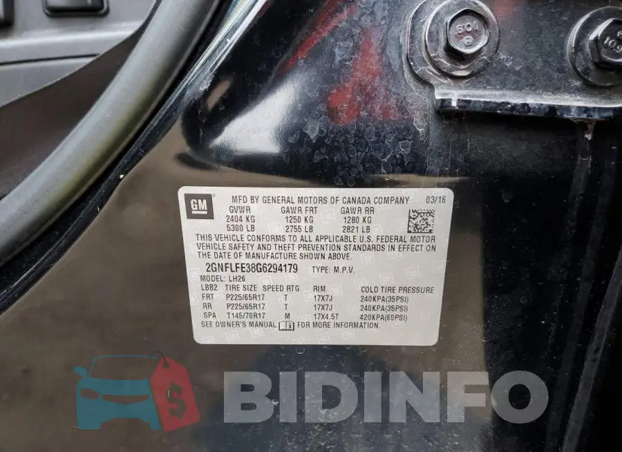 2GNFLFE38G6294179 Photo# 13