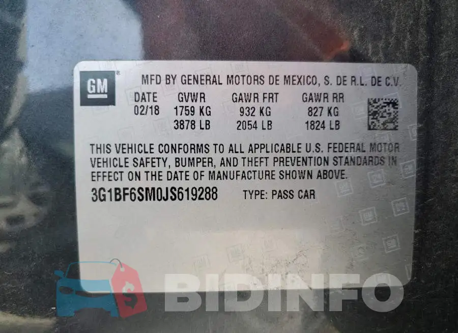 3G1BF6SM0JS619288 Photo# 12