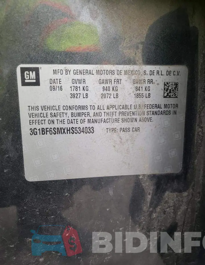 3G1BF6SMXHS534033 Photo# 13