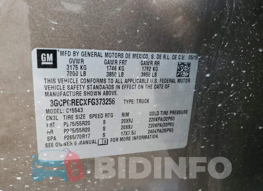 3GCPCRECXFG373256 Photo# 13