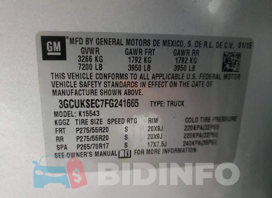 3GCUKSEC7FG241665 Photo# 12