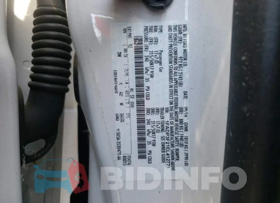 1FADP3F21EL412771 Photo# 10