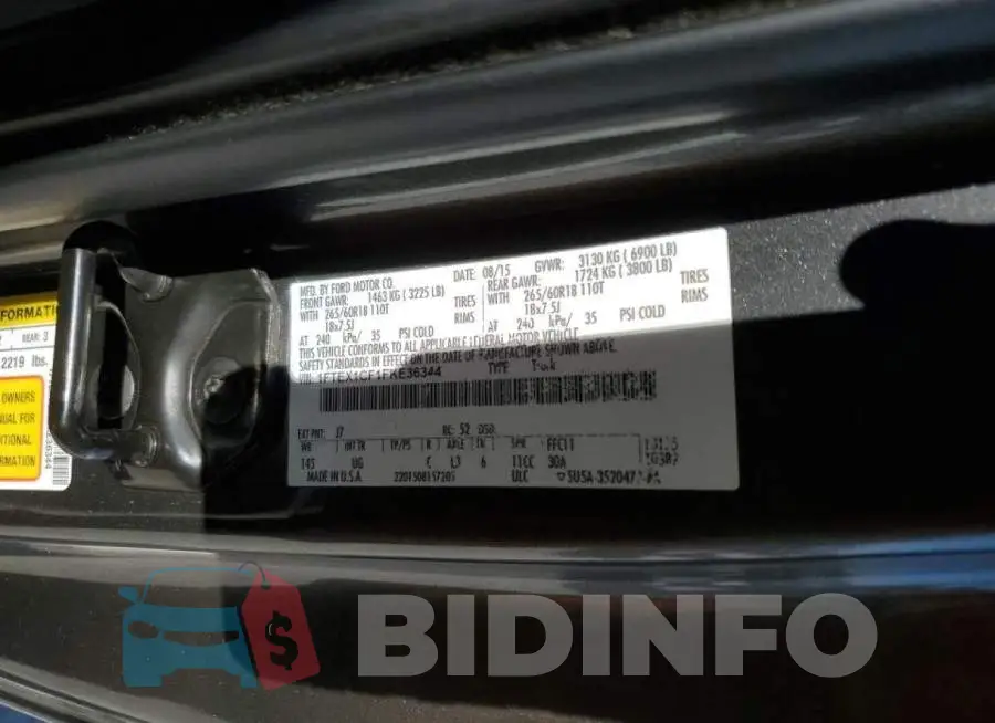1FTEX1CF1FKE36344 Photo# 13