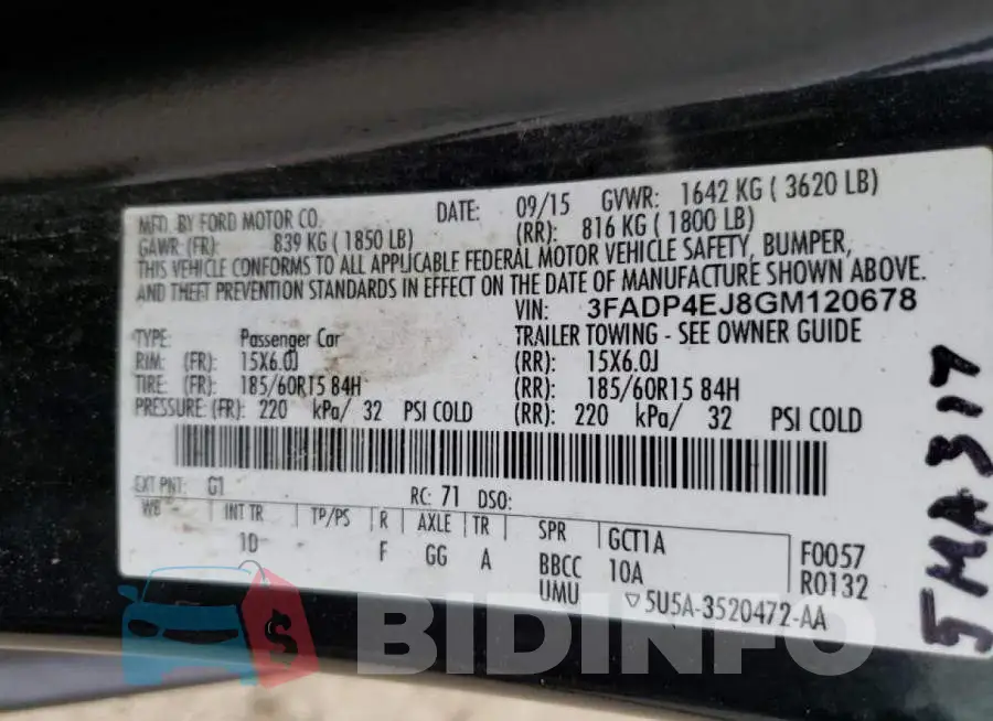 3FADP4EJ8GM120678 Photo# 13