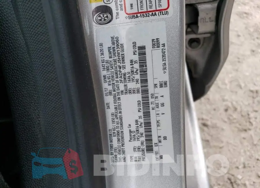 3FADP4FJ5HM139060 Photo# 13