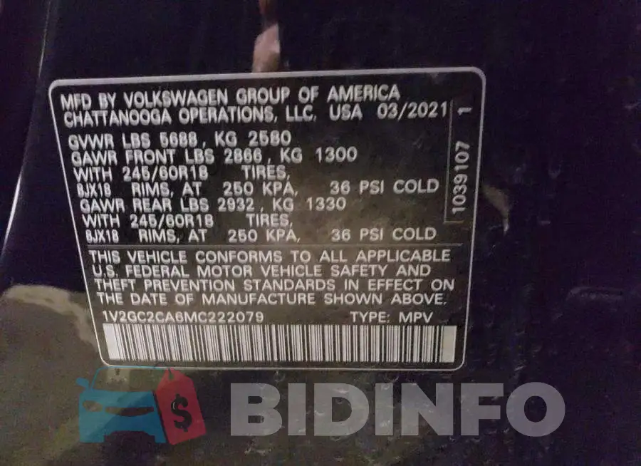 1V2GC2CA6MC222079 Photo# 12