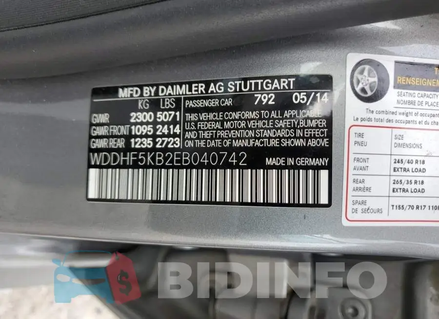 WDDHF5KB2EB040742 Photo# 12