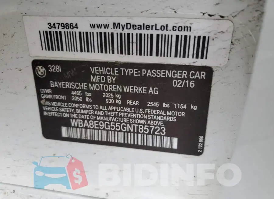 WBA8E9G55GNT85723 Photo# 12