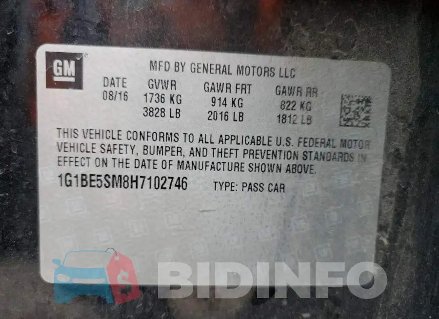 1G1BE5SM8H7102746 Photo# 13