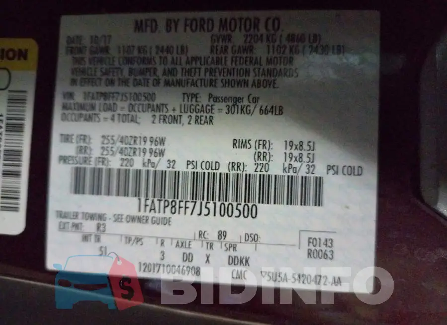 1FATP8FF7J5100500 Photo# 12