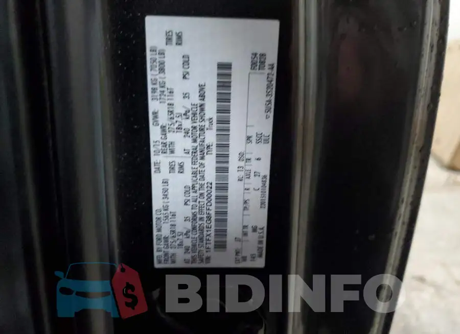 1FTFX1EG8FFD00022 Photo# 12