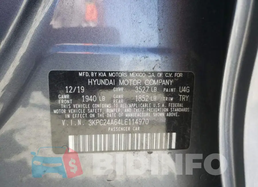 3KPC24A64LE114970 Photo# 10