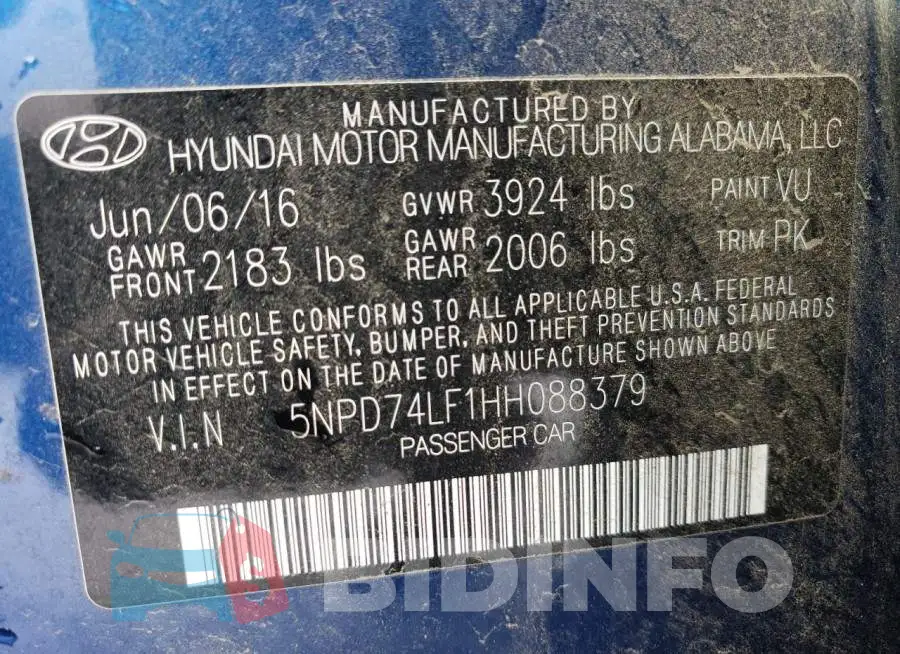 5NPD74LF1HH088379 Photo# 13