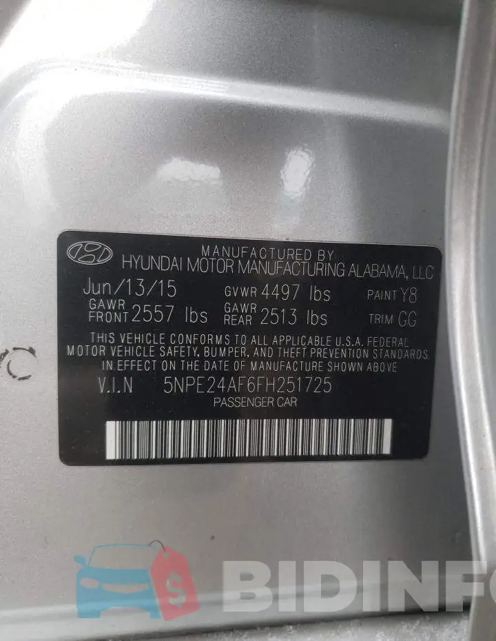 5NPE24AF6FH251725 Photo# 12