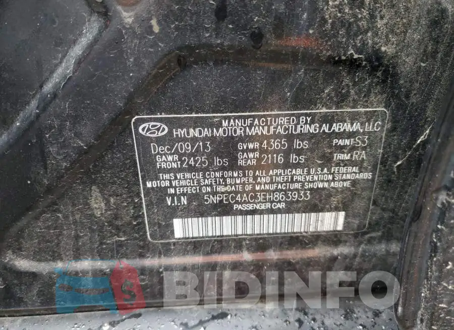 5NPEC4AC3EH863933 Photo# 12