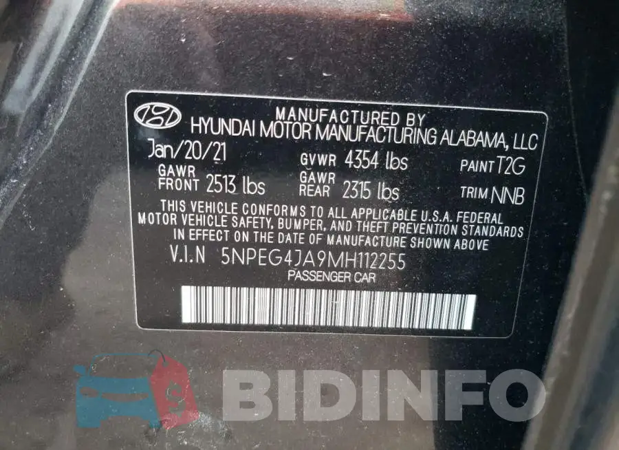 5NPEG4JA9MH112255 Photo# 13