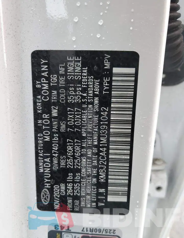 KM8J2CA41MU391042 Photo# 13