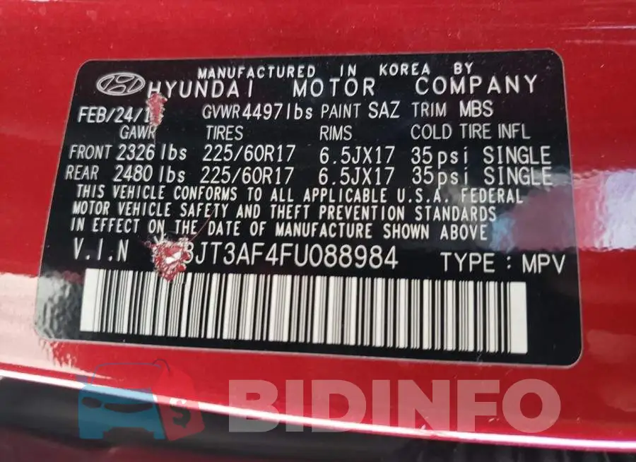 KM8JT3AF4FU088984 Photo# 13