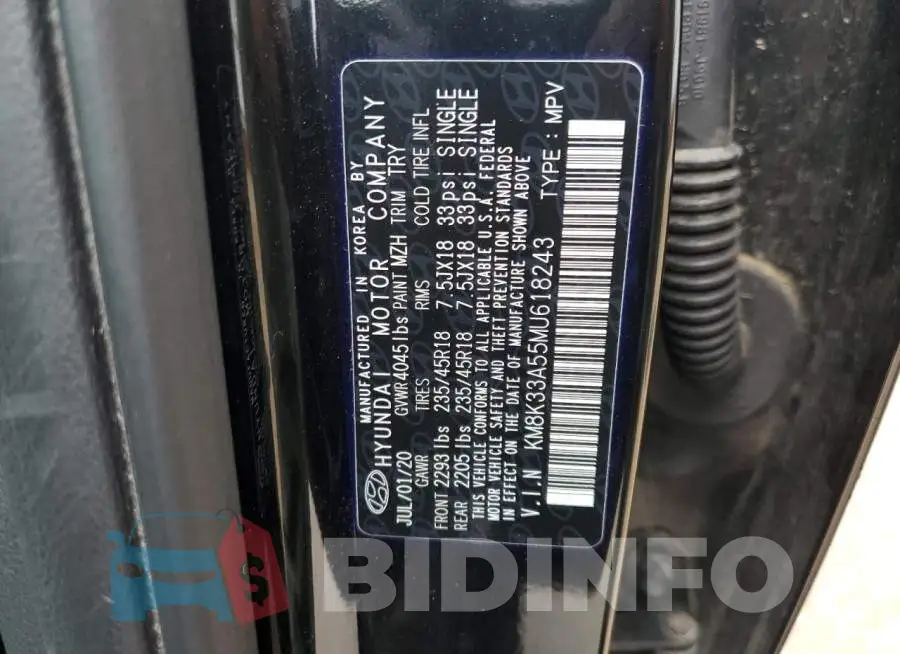 KM8K33A55MU618243 Photo# 12