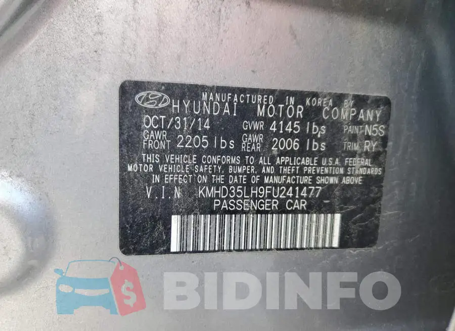 KMHD35LH9FU241477 Photo# 12
