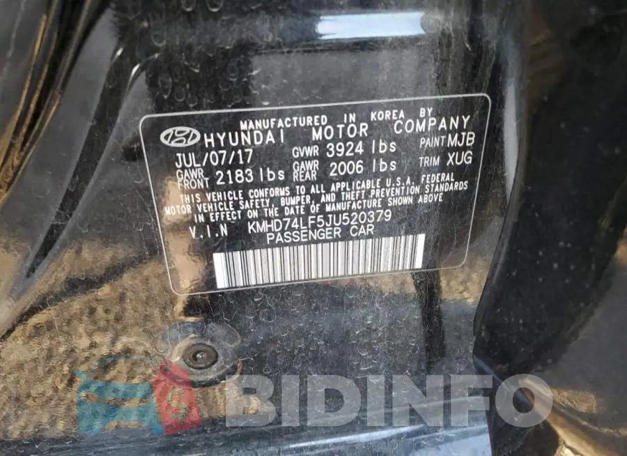 KMHD74LF5JU520379 Photo# 10