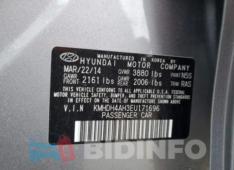 KMHDH4AH3EU171696 Photo# 12