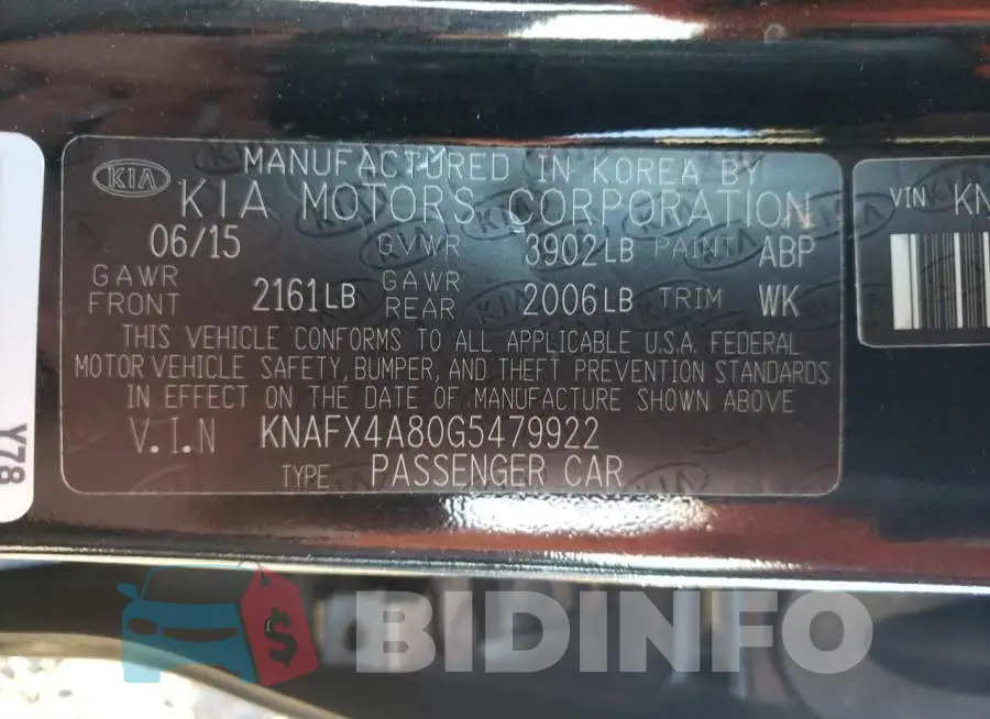 KNAFX4A80G5479922 Photo# 12