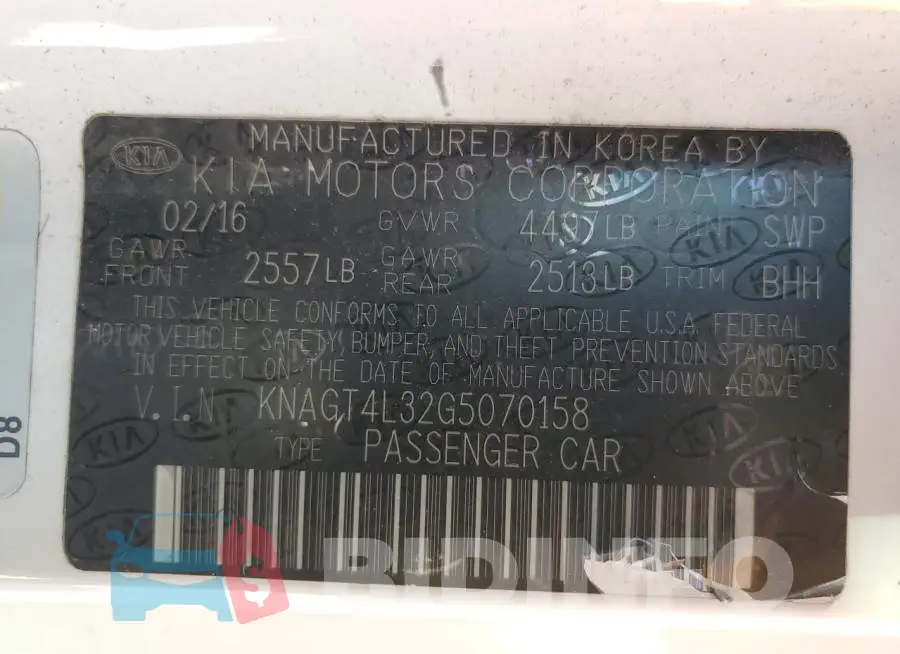 KNAGT4L32G5070158 Photo# 10
