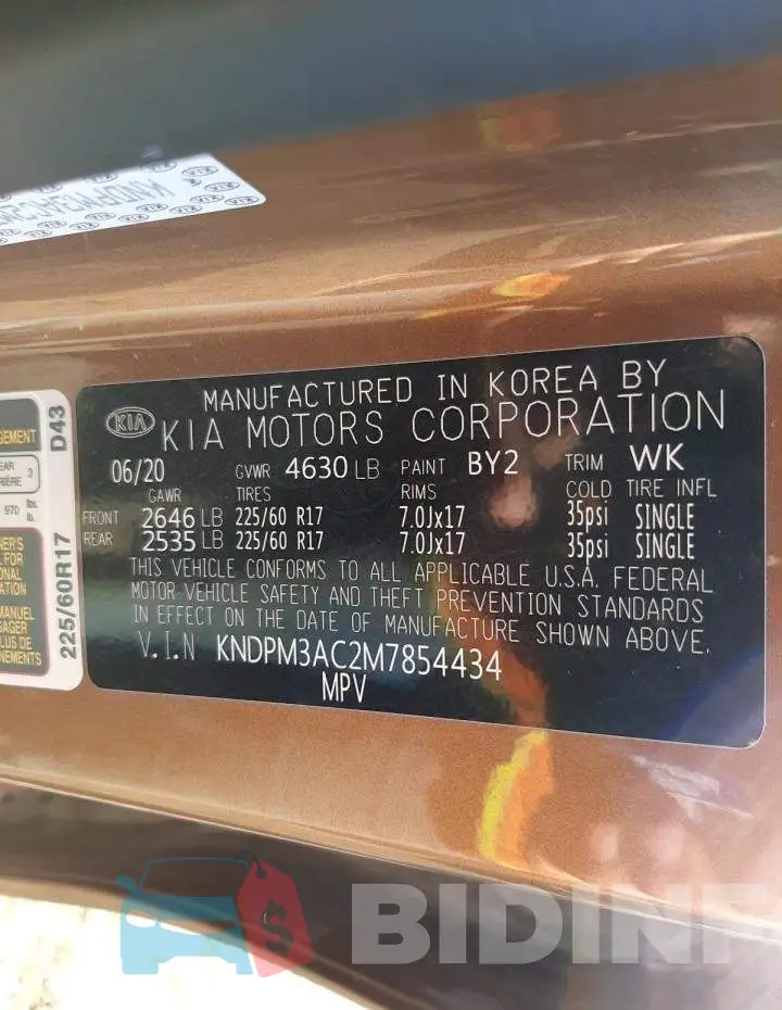 KNDPM3AC2M7854434 Photo# 10