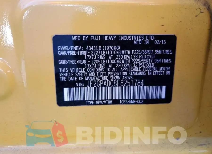 JF2GPADC8F8251784 Photo# 13