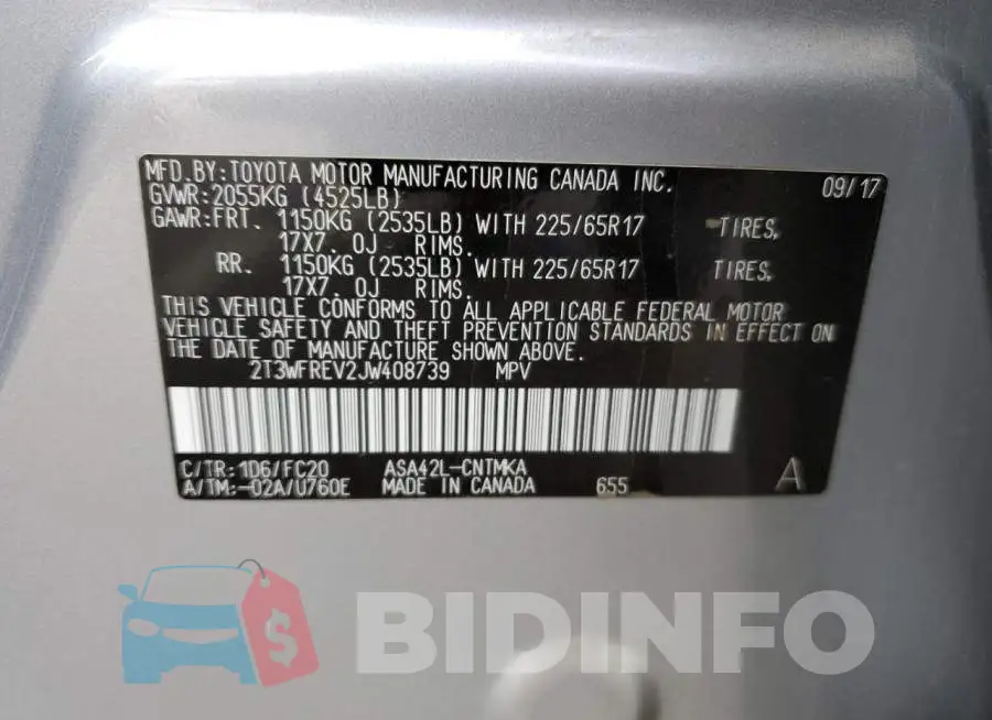 2T3WFREV2JW408739 Photo# 13
