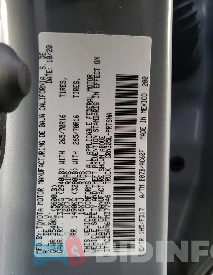 3TMCZ5AN6MM377946 Photo# 12